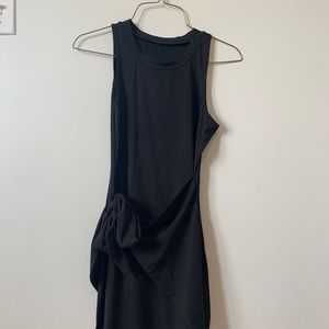 Tie front bodycon dress